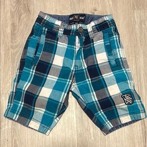 Boy’s Blue Plaid Shorts